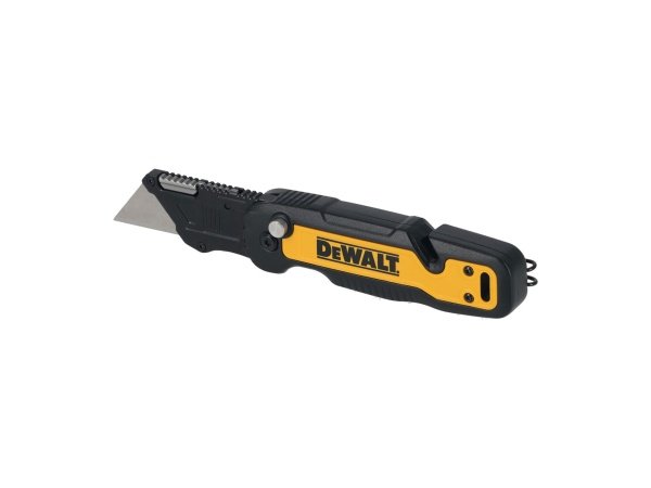 Dewalt foldekniv fast trapezblad DWHT10992-0. Billedet viser produkt fra en skrå vinkel.