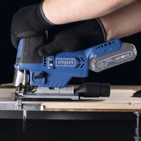 Scheppach stiksav BC-JS254-X 20V, solo. Billedet viser produktet med hvid baggrund