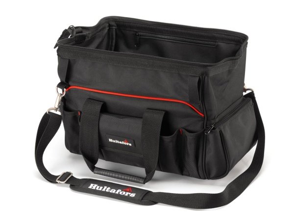 Hultafors værktøjstaske med stor åbning 590220. Billedet viser produktet forfra.