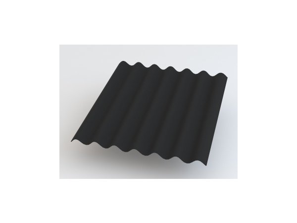Bølgeplade sortblå B9s-max