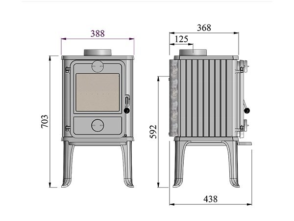 Morsø brændeovn 1010 sort