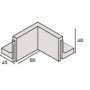 IBF Parkline Støttemur 40 40 x 80 x 45