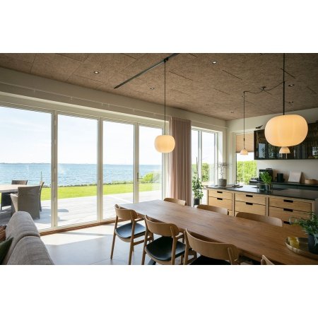 Akustikplade træbeton loftplade med ekstra fin struktur til loft og væg