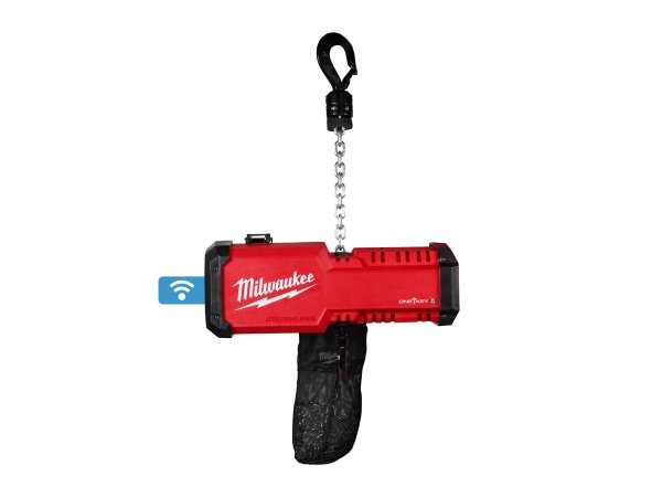 Milwaukee kædetalje 1 ton MILWAUKEE M18 kulfri 1 tons kædetalje med ONE-KEY™. Billedet viser produktet med hvid baggrund.