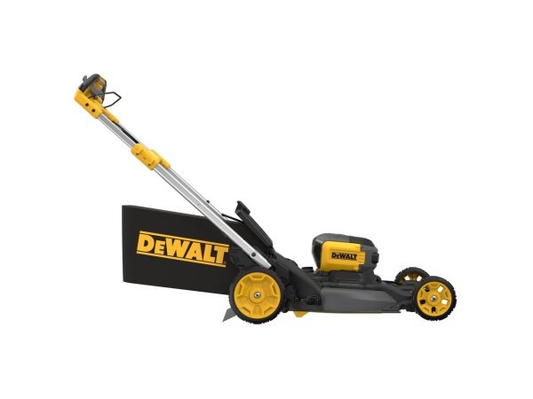 Dewalt DCMWSP660N-XJ plæneklipper Dewalt DCMWSP660N-XJ plæneklipper. Billedet viser produktet fra en skrå vinkel.