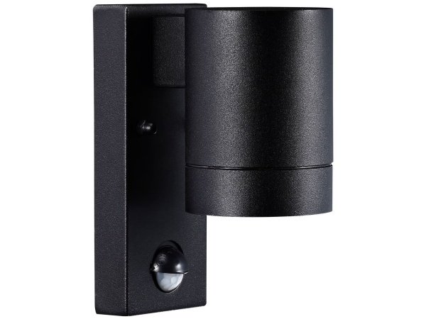 Nordlux Tin Maxi væglampe i sort med sensor