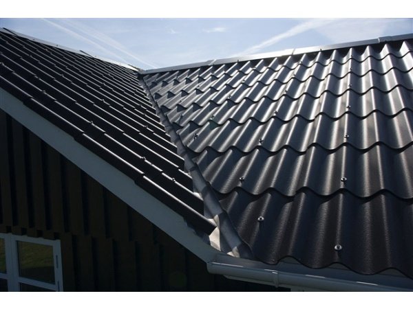 Bølgeplade sortblå B7