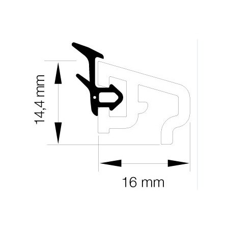 Primo side-/top glasliste 4199