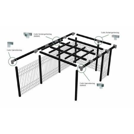 Plus Cubic hjørnebeslag dobb.