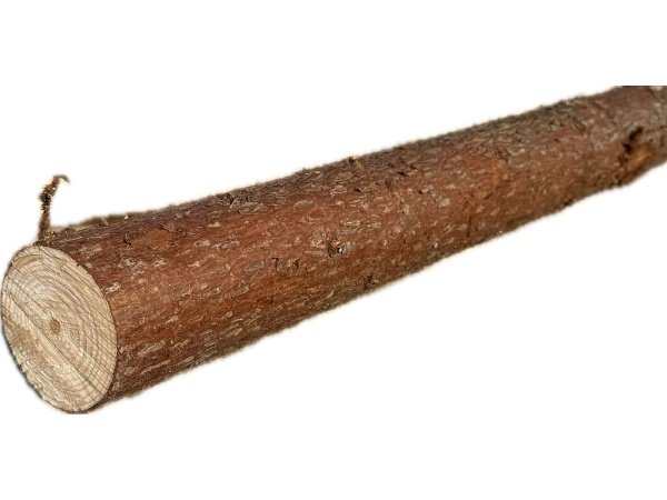 Høgild raftehegn med bark. Miljøbillede.