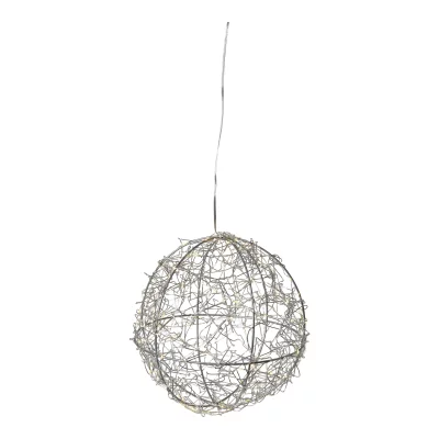 Dacore metalkugle m/80 LED-lys. Produkt vises