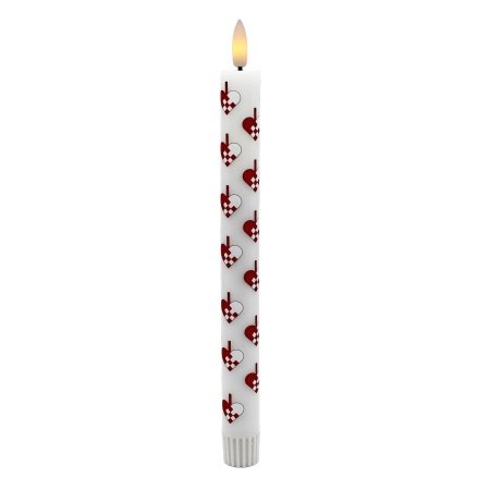 Haarhr & Co 2 LED-stagelys med hjerter Haarhr & Co 2 LED-stagelys med julehjerter og 3D flammer 3005199