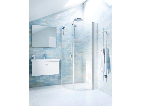 Scanbad Match E svingdør buet