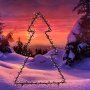 Nordic Winter metal juletræ med lys 75 cm. Miljøbilledet viser produktet i sne.