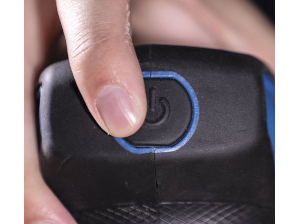 Scheppach excentersliber C-OBS125-X 20V, Solo. Billedet viser produkt og tilbehør med hvid baggrund