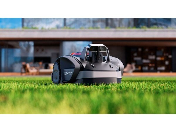 Sunseeker V3 robotplæneklipper. Produkt vises