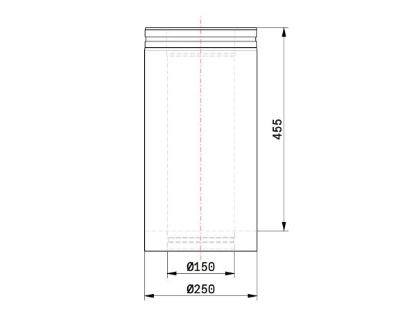 Schiedel isoleret rør PMS50. Produkt vises