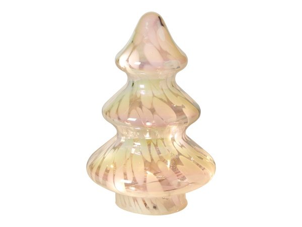 Dacore LED juletræ 13 x 20 cm, hvid glas, 15 lys