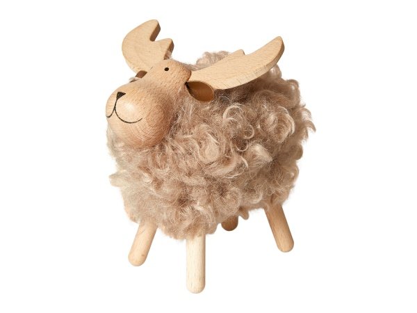 Dacore elg med pels i lys træ (10x12x13 cm) Dacore elg med pels i lystræ (10x12x13 cm). Perfekt som julepynt