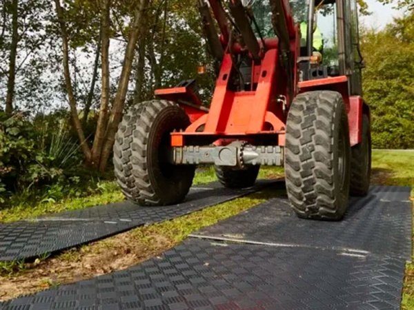 Letbek køreplade3000 x 1150 mm, m/4 håndtag 102575. Billedet viser produktet med hvid baggrund