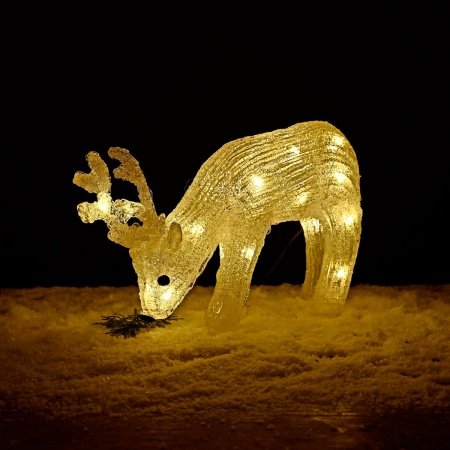 DGA rensdyr lysfigur 20 LED, 18 cm