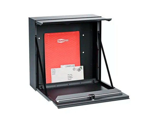 Renz Adelheid 610 postkasse Renz Adelheid 610 postkasse i antracitgrå og kapacitet på 10 liter. Billedet viser produktet lukket.