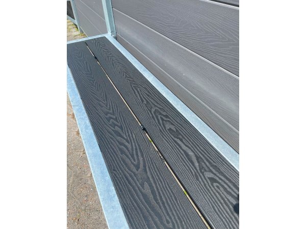 Wimex hegnsbænk sort 407 x 390 x 1908 mm