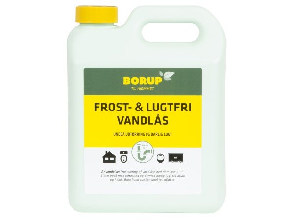 Borup frost & lugtfri vandlås 2,5 liter 10-4.dk frostsikring og lugtstop til afløb