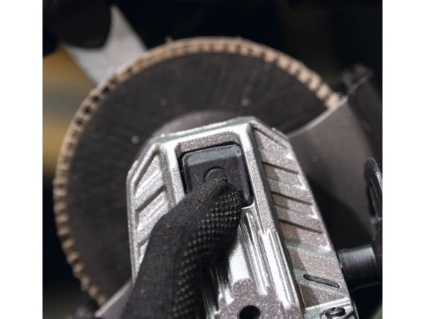 Scheppach vinkelsliber BC-AG125-X, 20V Solo, 125mm. Billedet viser produktet med hvid baggrund.