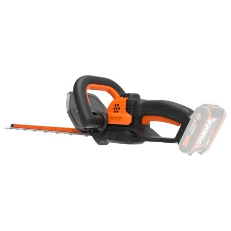 Worx WG264E.9 PowerShare 20V Hækkeklipper. SOLO, 56 cm. Billedet viser produktet fra siden.