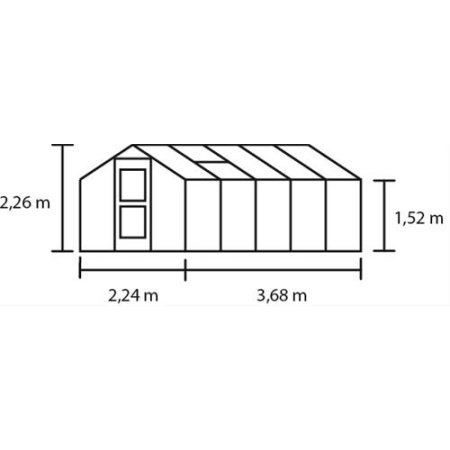 Juliana Compact 8,2m² drivhus