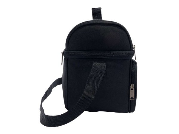 Carhartt isoleret køletaske til 12 dåser i sort og lavet af 600 Denier DWR Polyester. Billedet viser produktet åbent.