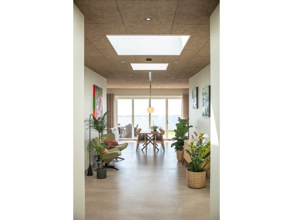 Troldtekt Extremfin i farven Clay 10-4.dk Akustikplade træbeton loftplade med ekstra fin struktur til loft og væg