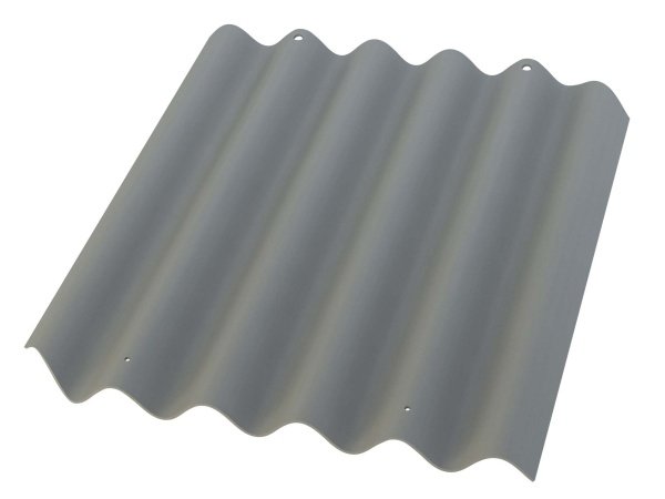 Bølgeplade mørkegrå B9s-max