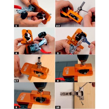 CMT skabelon t/hængsler CMT skabelon t/hængsler 35mm huller