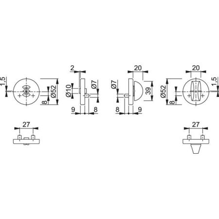Hoppe vridergreb+cylinderrin