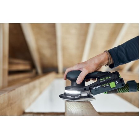 Festool excentersliber ETSC 2 150-Basic. Billedet viser produktet samt tilbehør