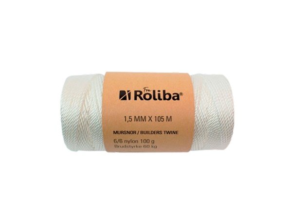 Roliba 6/6 nylonmursnor, hvid Roliba 6/6 nylonmursnor, hvid
