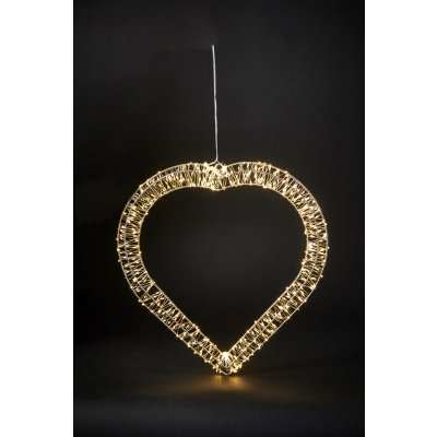 Dacore LED-hjerte m/480 microlys, Ø40 cm