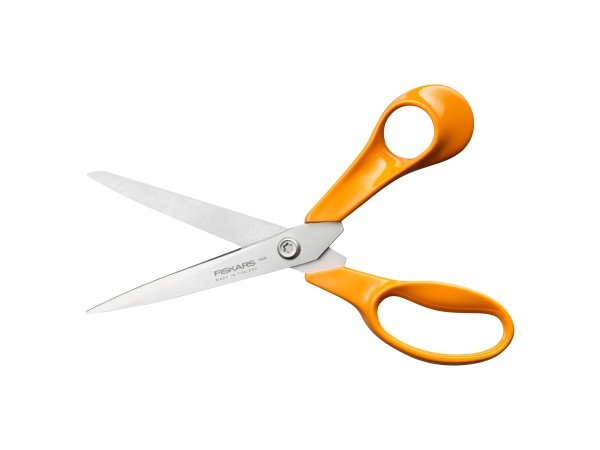 Fiskars Classic universalsaks Orange Fiskars Classic universalsaks 21 cm. Billedet viser produktet åbent.