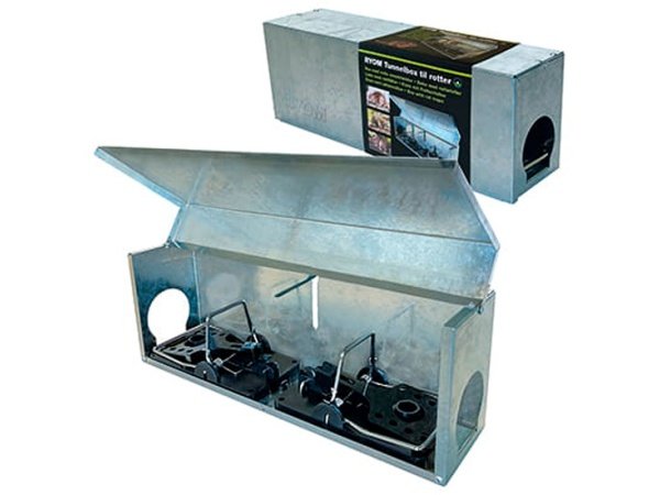 galvaniseret stål med to smækfælder og magnetlåg