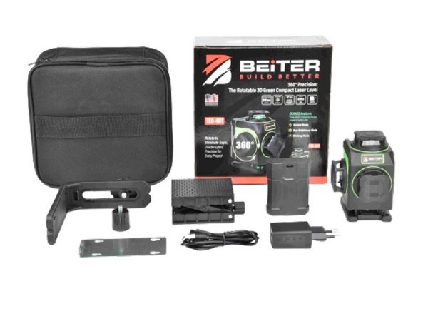 Beiter TED-4DT Grøn 4×360° Krydslaser Beiter TED-4DT Grøn 4×360° Krydslaser 871001. Billedet viser alle produktets dele.