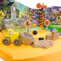 Kinetic Sand byggeplads. Produkt vises i brug