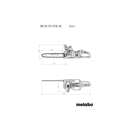 Metabo MS 36-18 LTX BL 40 akkukædesav Metabo akku kædesav