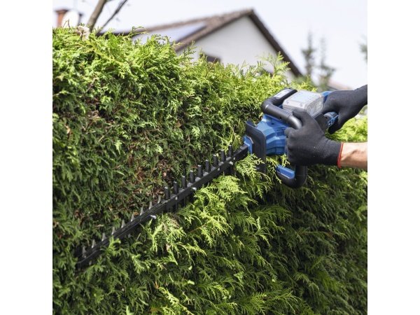 Scheppach hækkeklipper BC-HT720-X, 72 cm svær. Billedet viser produktet med hvid baggrund.