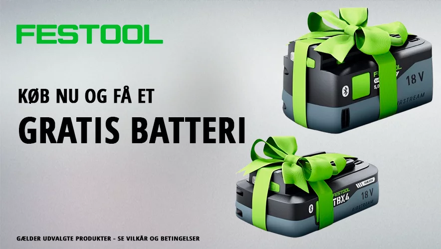Festool Bonus Weeks 18V batteri 11/5-30/7 2026