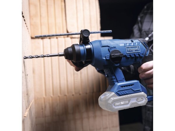 Scheppach bore-/mejselhammer BC-RHD230-X 20V solo. Billedet viser produktet med hvid baggrund.