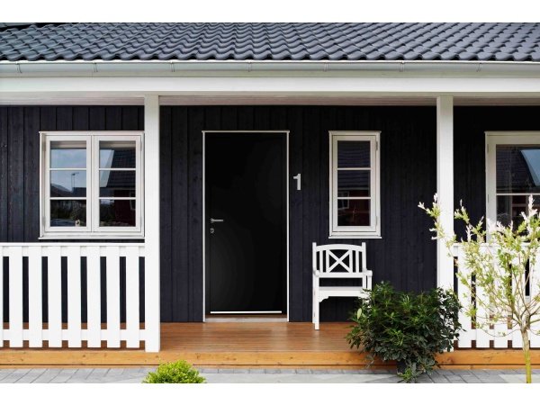 Swedoor facadedør P-1200 sort