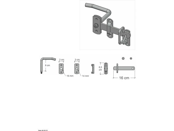 Plus stalddørsgreb 2442-1