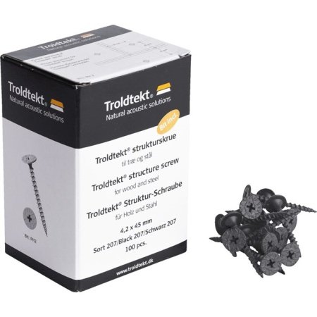 Troldtekt træbeton skrue sort